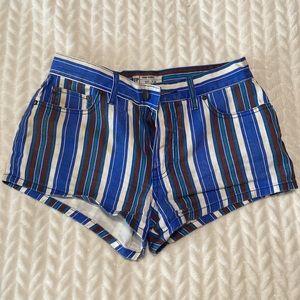 Free People Size 26 Denim Striped Shorts